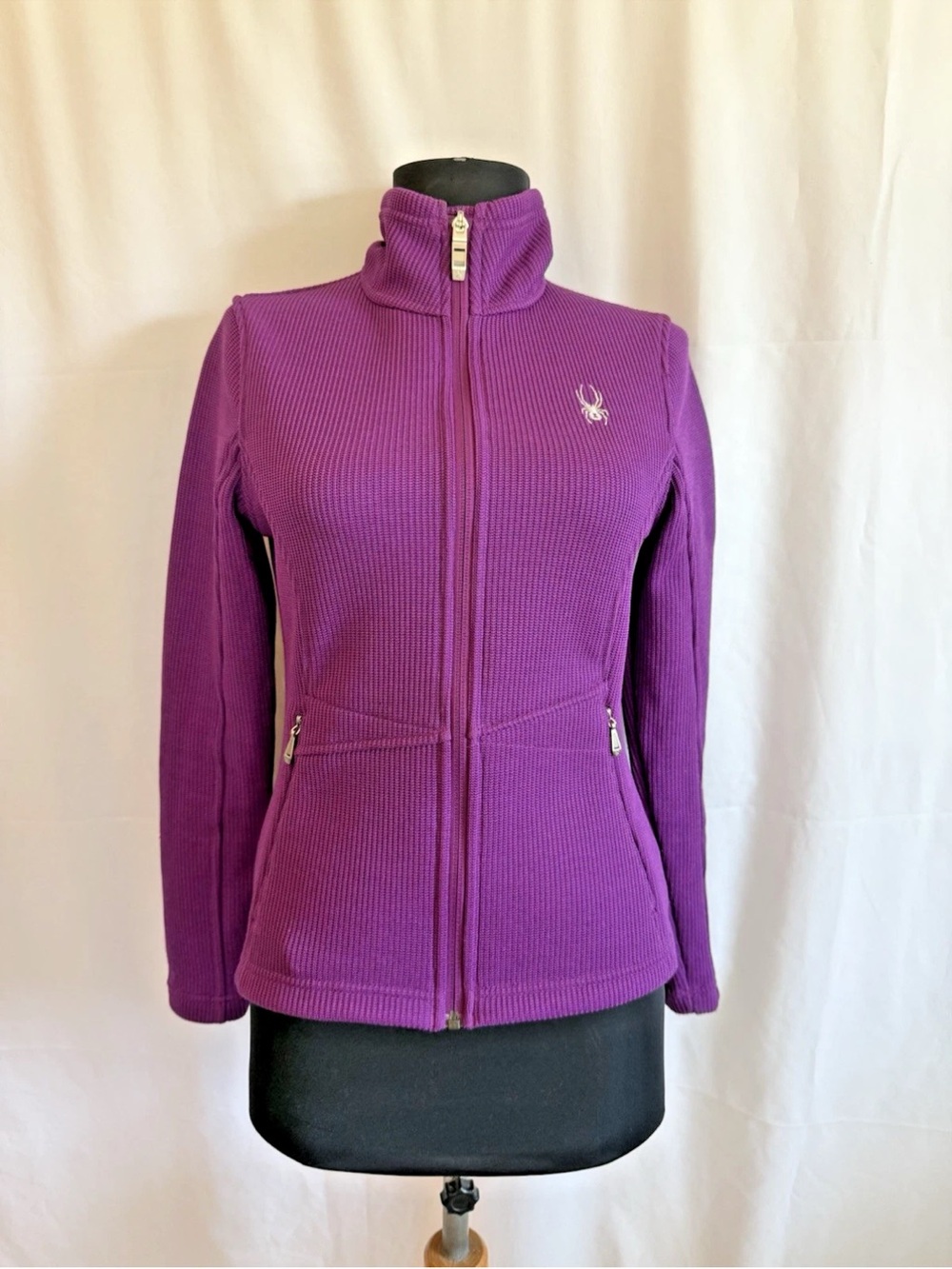 Spyder Magenta Core Sweater Knit Jacket - Size Extra Small